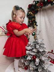 Lucy Baby Girls Red Christmas Dress - A Little Lacey