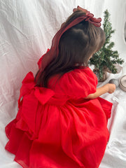 Lucy Girls Red Christmas Dress - A Little Lacey