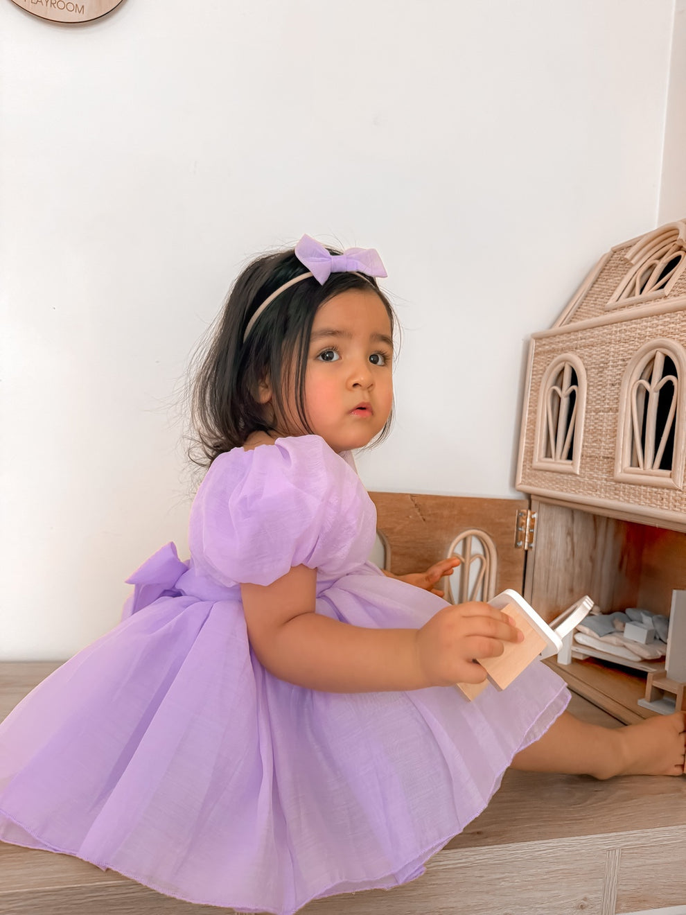 Lucy Puff Sleeve Lilac Baby Dress - A Little Lacey · Photo 17 of 18