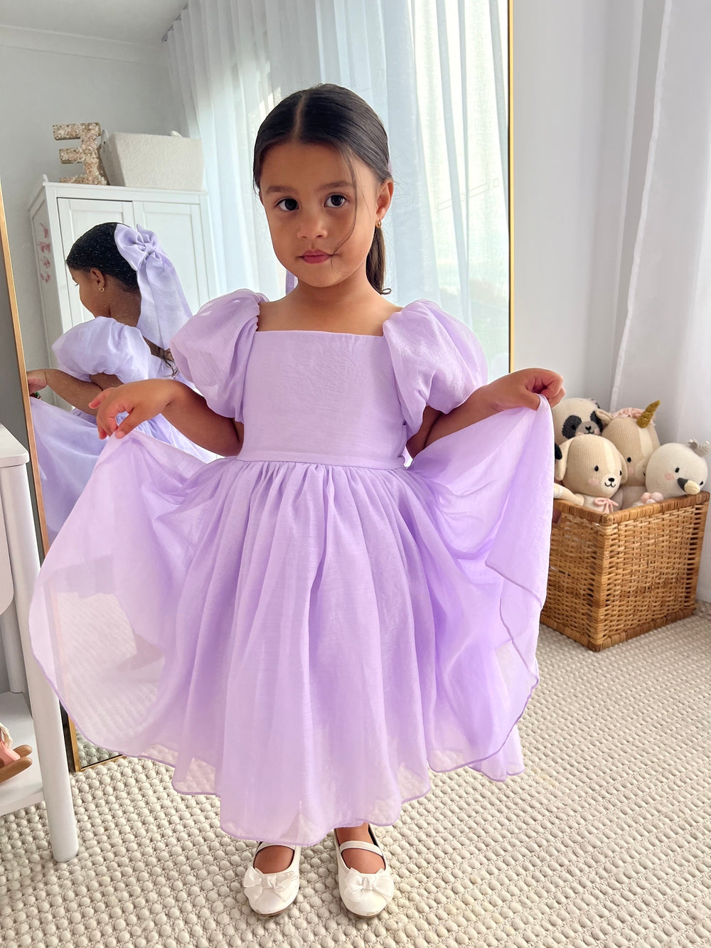 Lucy Girls Lilac Midi Dress
