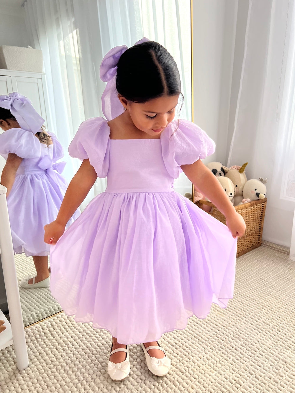 Lucy Girls Lilac Midi Dress