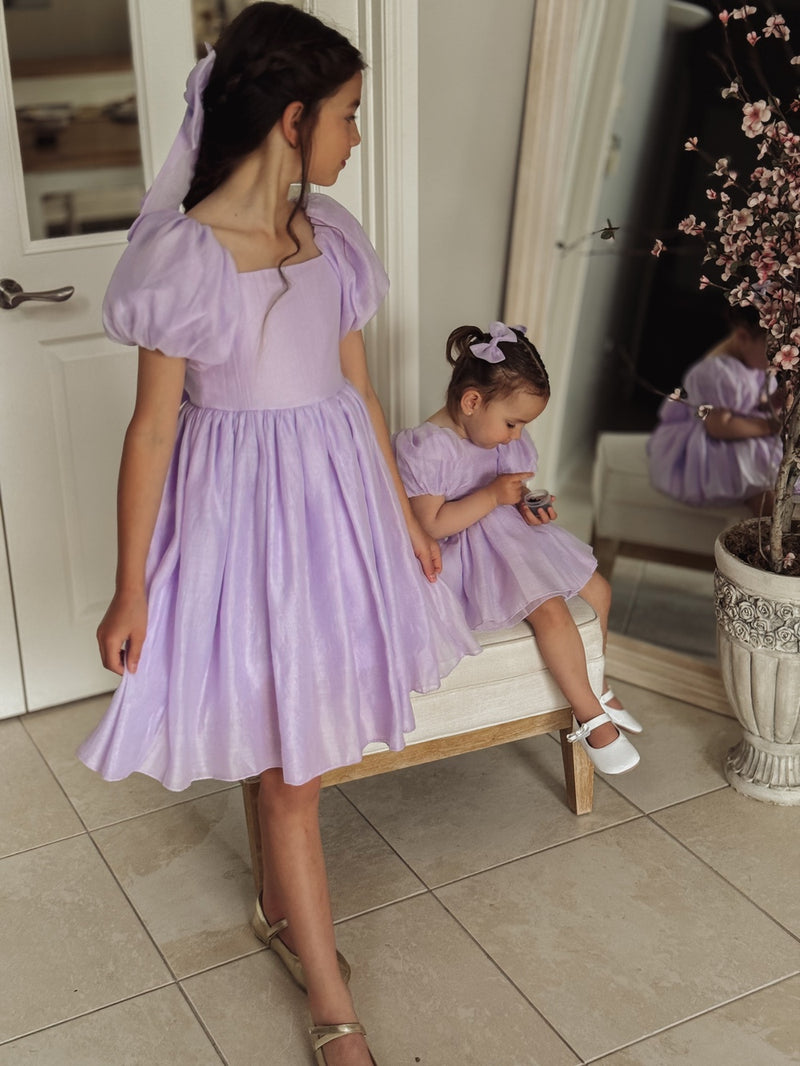 Lucy Girls Lilac Midi Dress - A Little Lacey