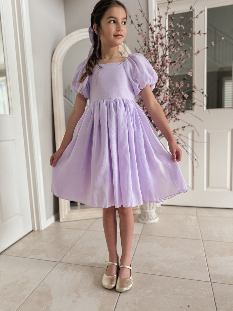 Lucy Girls Lilac Midi Dress - A Little Lacey