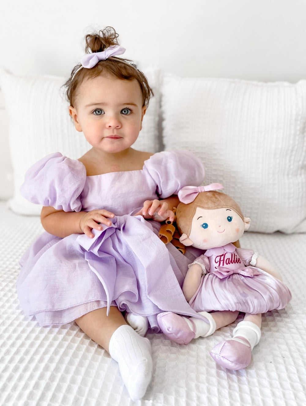 Lucy Puff Sleeve Lilac Baby Dress