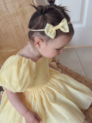 Yellow Elegance Hair Bow - A Little Lacey