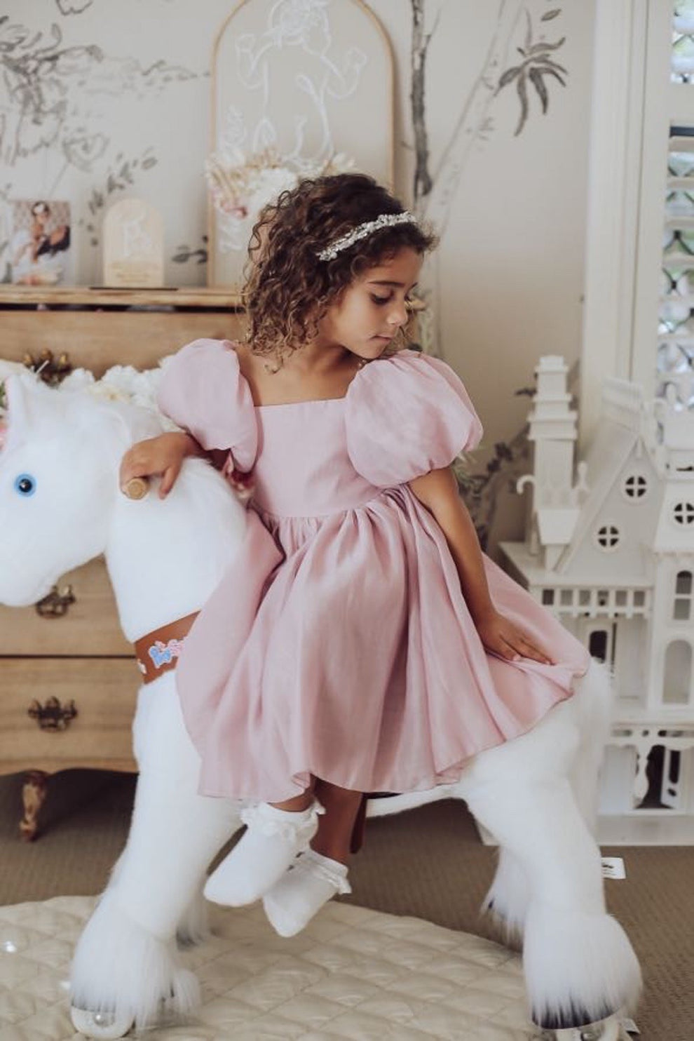 Lucy Girls Dusty Pink Midi Dress - A Little Lacey · Photo 11 of 13