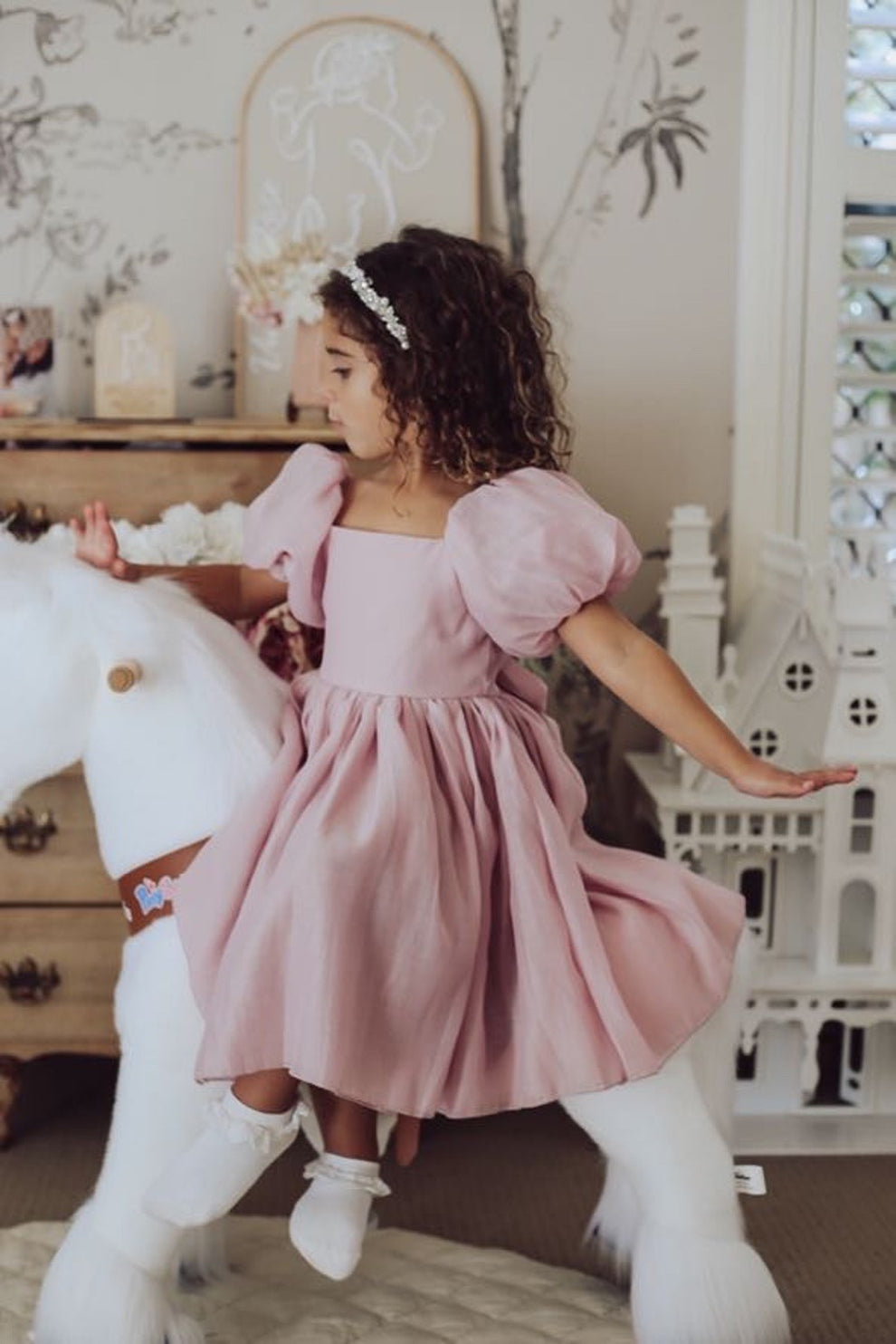 Lucy Girls Dusty Pink Midi Dress - A Little Lacey · Photo 12 of 13