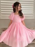 Lucy Girls Candy Pink Midi Dress - A Little Lacey · Photo 11 of 14