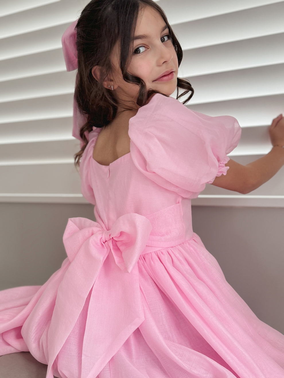 Lucy Girls Candy Pink Midi Dress - A Little Lacey · Photo 4 of 14