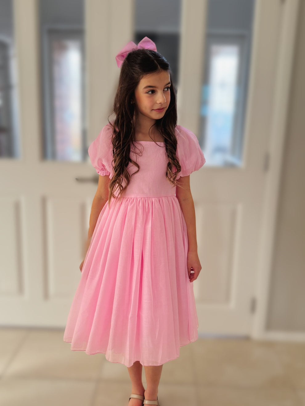 Lucy Girls Candy Pink Midi Dress - A Little Lacey · Photo 7 of 14