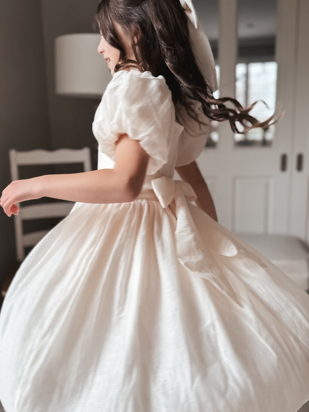 Lucy Girls Champagne Midi Dress - A Little Lacey · Photo 1 of 15