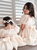 Lucy Puff Sleeve Champagne Baby Dress - A Little Lacey · Photo 17 of 17