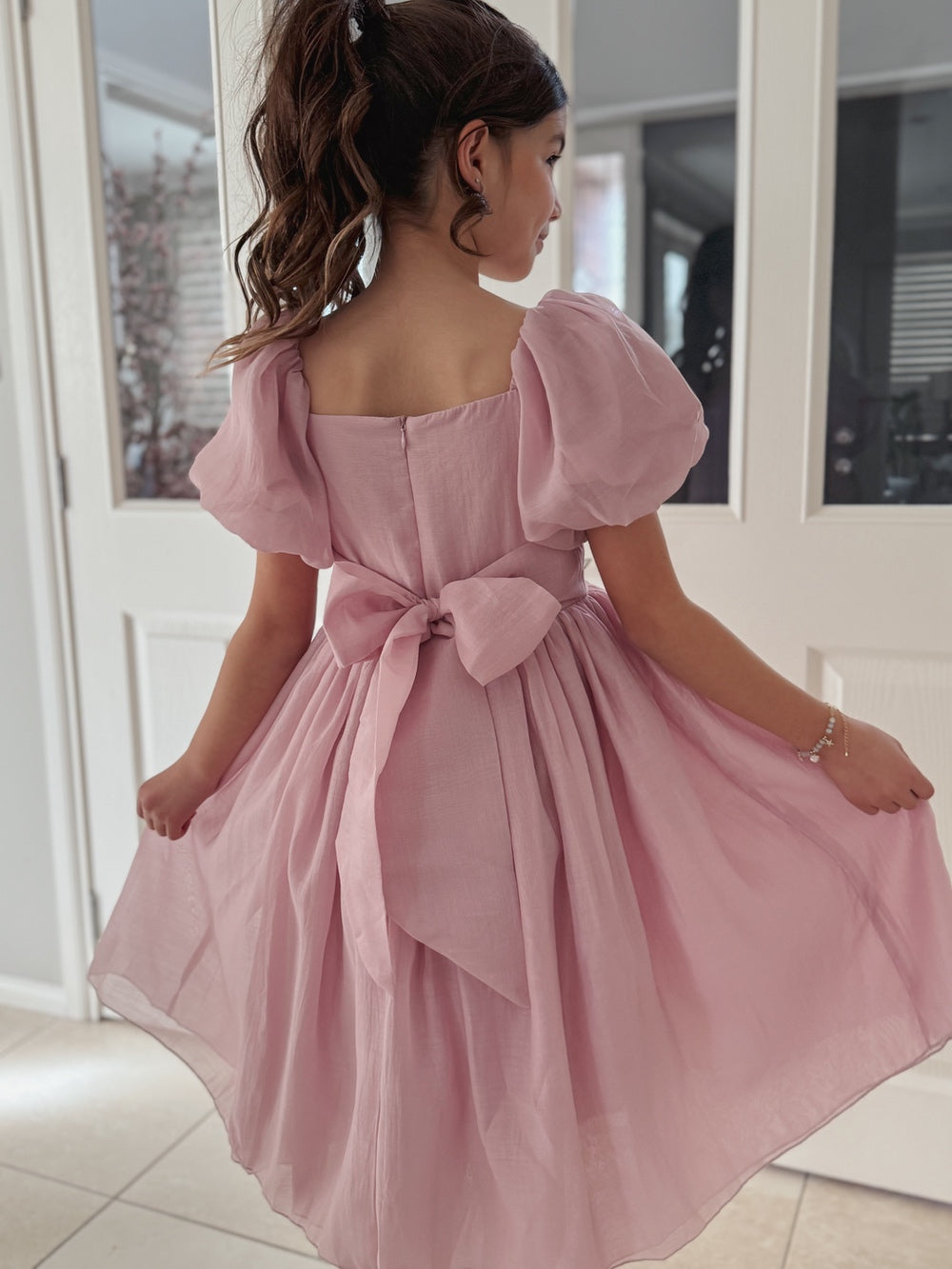 Pink dress for kids hotsell