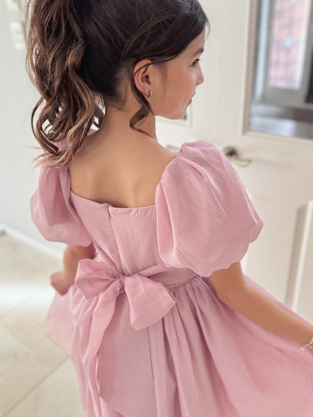 Lucy Girls Dusty Pink Midi Dress - A Little Lacey · Photo 9 of 13