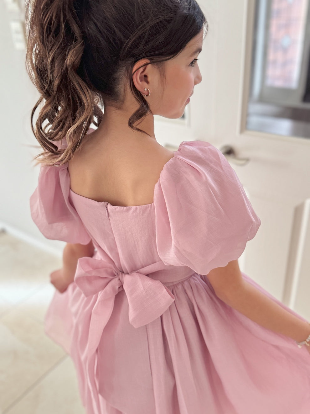 Lucy Girls Dusty Pink Midi Dress - A Little Lacey · Photo 9 of 13
