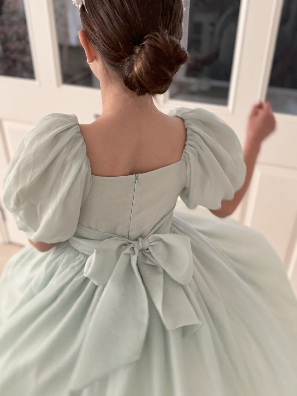 Lucy Girls Sage Green Midi Dress - A Little Lacey · Photo 14 of 17