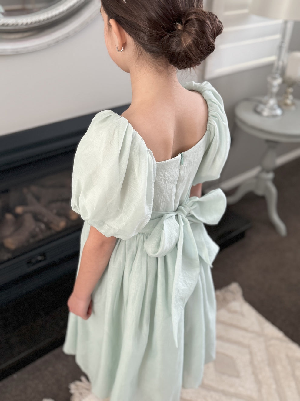 Lucy Girls Sage Green Midi Dress - A Little Lacey · Photo 17 of 17