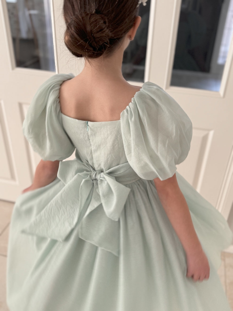 Lucy Girls Sage Green Midi Dress - A Little Lacey · Photo 13 of 17