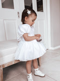 Lucy Puff Sleeve White Baby Dress - A Little Lacey · Photo 6 of 8