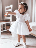 Lucy Puff Sleeve White Baby Dress - A Little Lacey · Photo 8 of 8