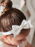 Lilah White Bow Baby Headband - A Little Lacey · Photo 5 of 10