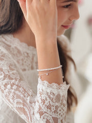 Little Pearl Charms Girls Bracelet - A Little Lacey