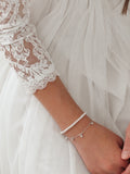 Soft pink pearl bracelet for flower girls