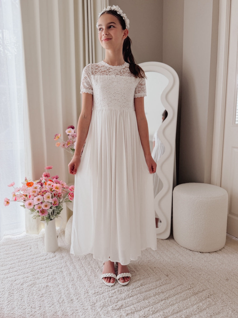 White Lace Dress for flower girls