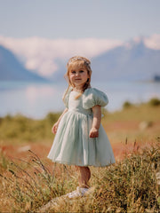 Lucy Girls Sage Green Midi Dress - A Little Lacey