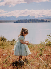 Lucy Girls Sage Green Midi Dress - A Little Lacey