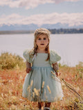 Sage green girls party dress for special occasions