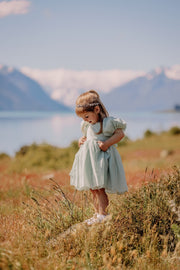 Lucy Girls Sage Green Midi Dress - A Little Lacey