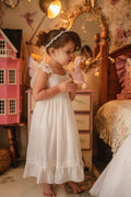 Gabriella French Chiffon White Girls Dress - A Little Lacey · Photo 4 of 15