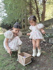 Maisie Puff Sleeve Floral Baby Dress - A Little Lacey