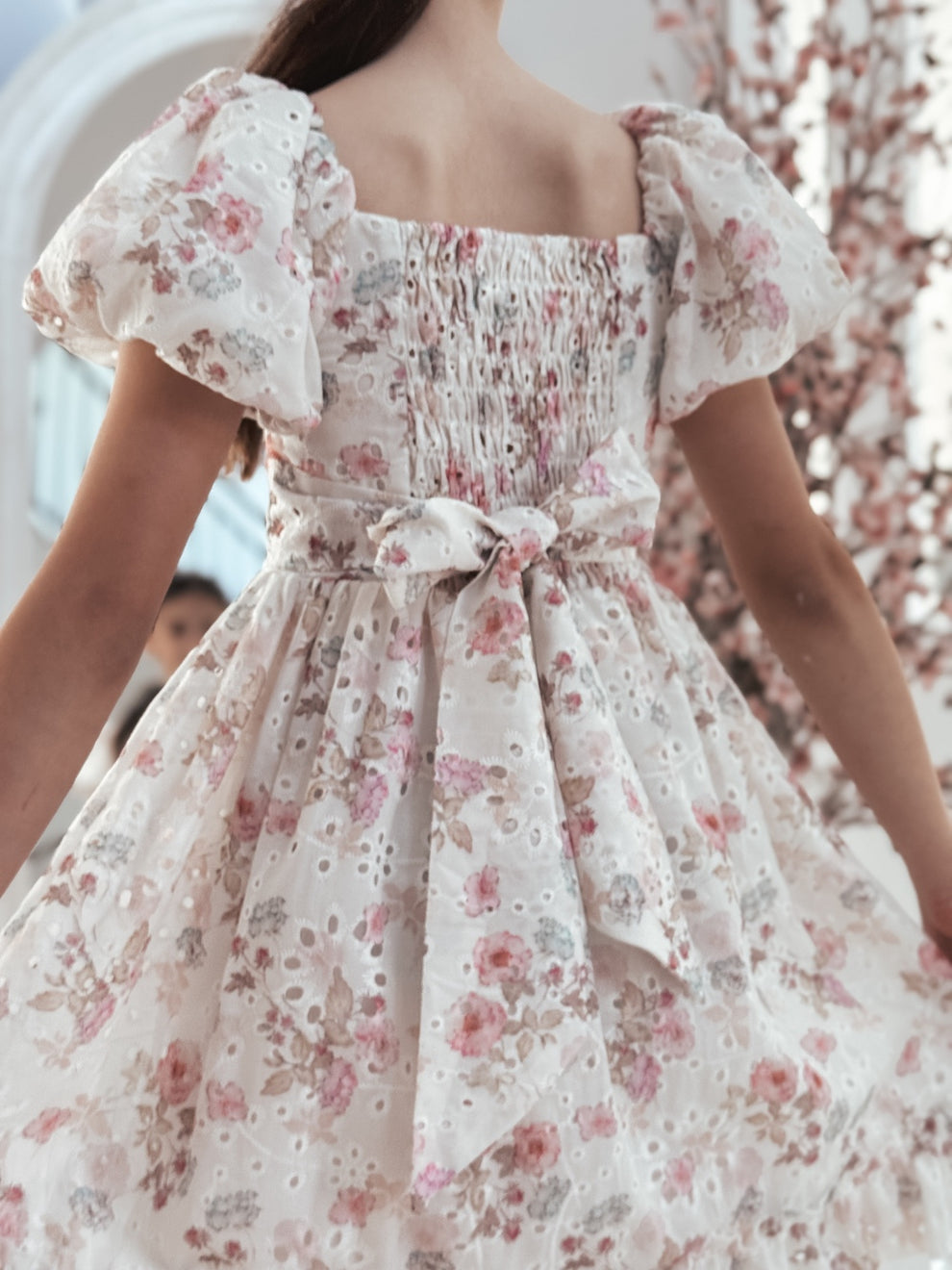 Maisie Puff Sleeve Floral Girls Dress - A Little Lacey · Photo 3 of 10