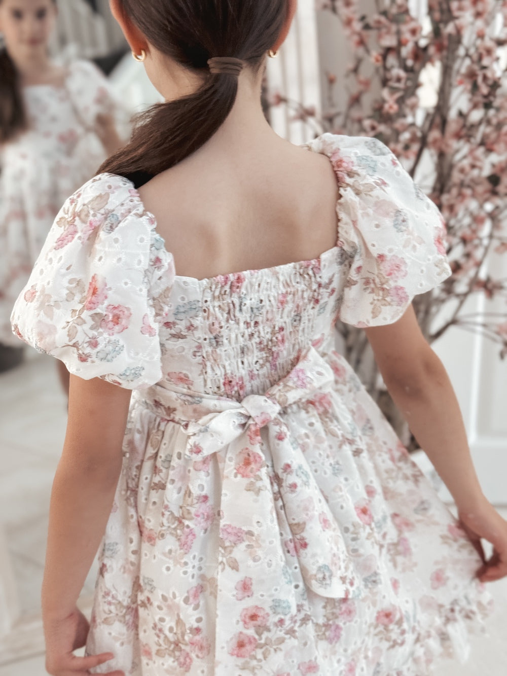 Maisie Puff Sleeve Floral Girls Dress - New Arrivals