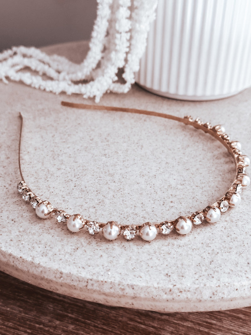 Maisie Girls Gold Headband - A Little Lacey