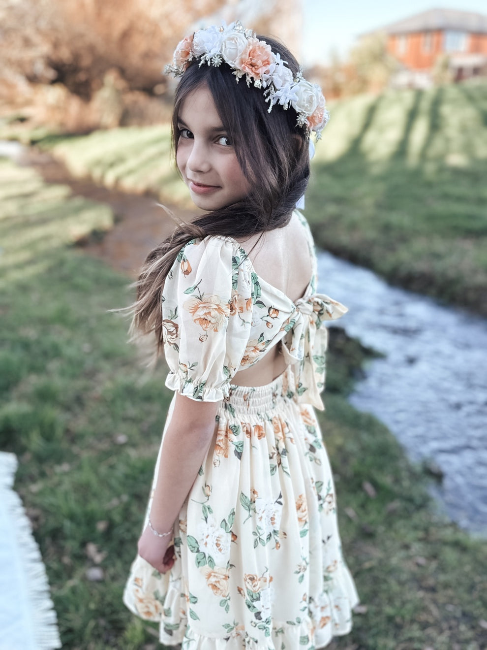 Matilda Girls Yellow Floral Dress - A Little Lacey · Photo 3 of 8