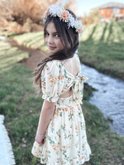 Matilda Girls Yellow Floral Dress - A Little Lacey