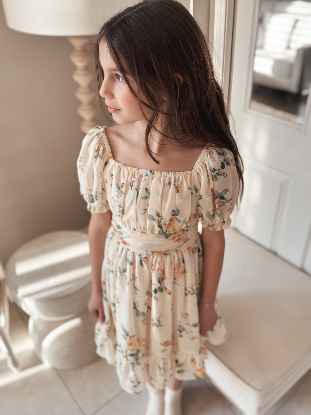 Matilda Girls Yellow Floral Dress - A Little Lacey · Photo 8 of 8