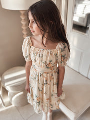 Matilda Girls Yellow Floral Dress - A Little Lacey