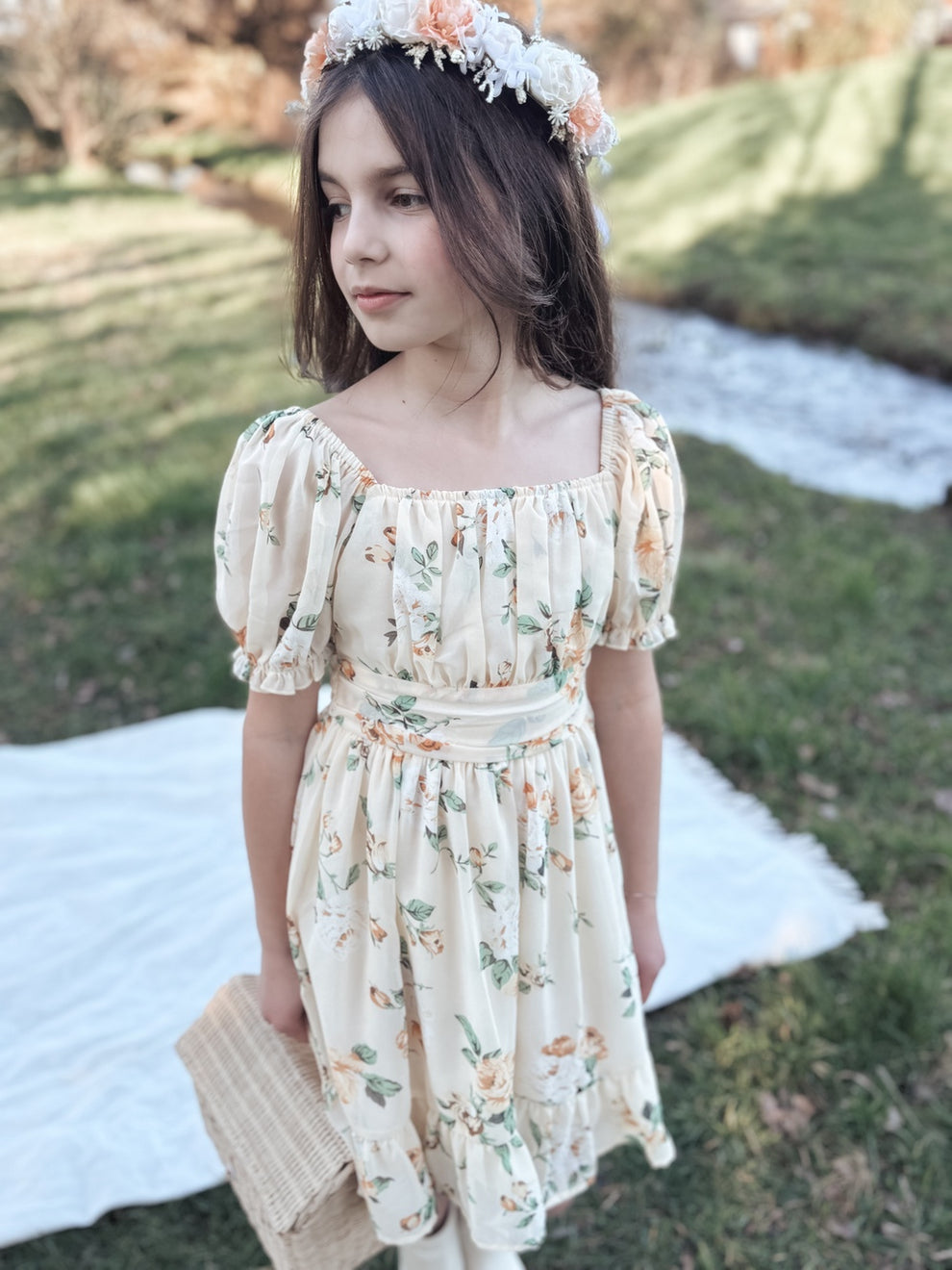 Matilda Girls Yellow Floral Dress - A Little Lacey · Photo 7 of 8