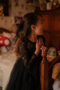Melody Long Sleeve Girls Black Dress - A Little Lacey · Photo 17 of 19
