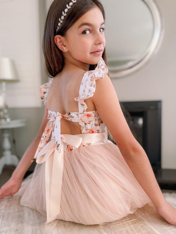 Girls party dress - Mille - back closeup