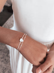 Moonstone Girls Silver Bracelet - A Little Lacey