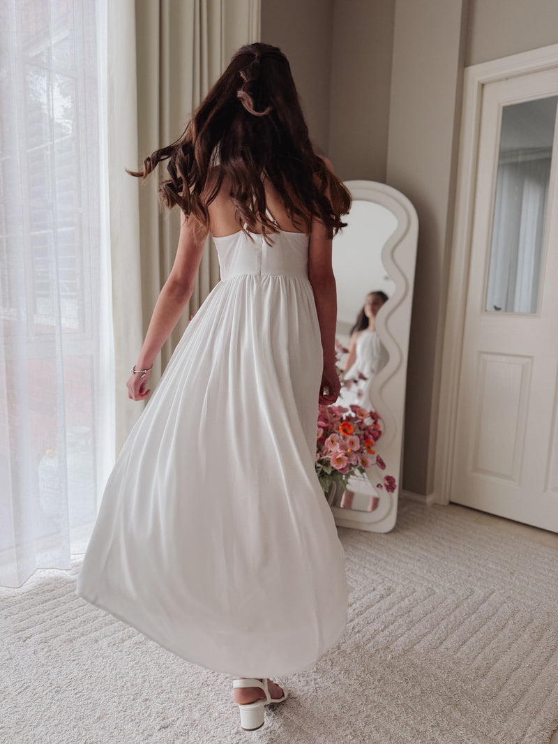 Marlowe Girls White Dress - A Little Lacey