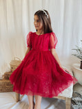 Nina Red Sparkle Christmas Dress - A Little Lacey · Photo 7 of 14