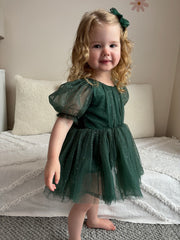Nina Green Sparkle Christmas Romper - A Little Lacey