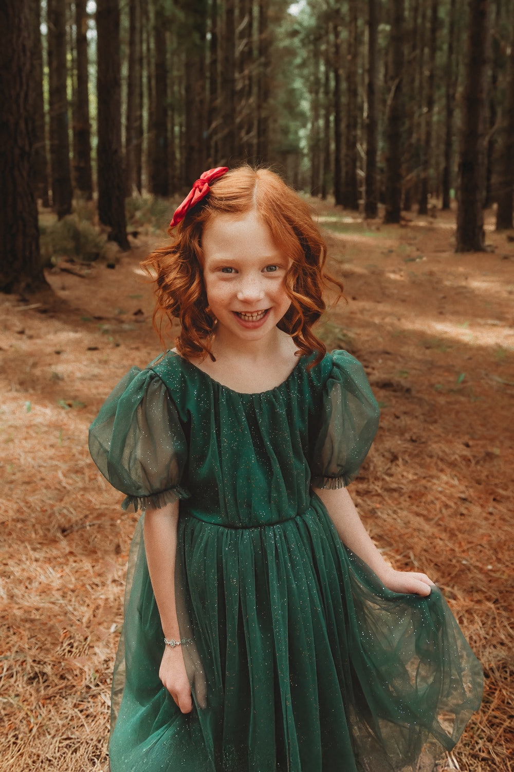 Nina Green Sparkle Girls Christmas Dress SIZE 10 ONLY – A Little Lacey