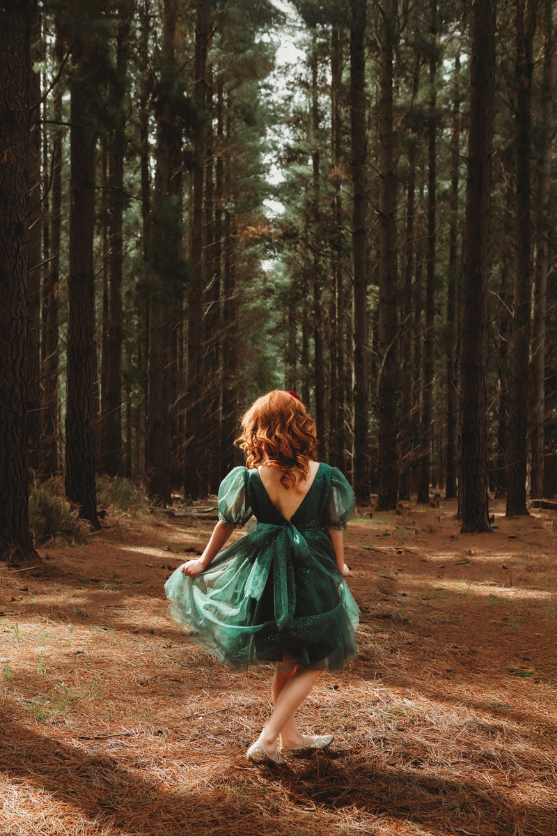 Nina Green Sparkle Girls Christmas Dress - A Little Lacey